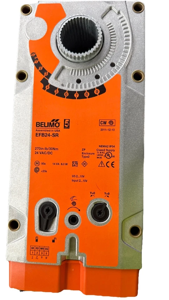 Belimo ~ EFB24-SR ~ Actuador Amortiguador 270 in-lb Resorte Retorno 24V, Modulador NUEVO Foto 1 de 3