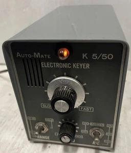 Auto-Mate 5/50 Electrónico Automático Código Morse Keyer Muy Bonito y Muy Raro de Encontrar - Imagen 1 de 15