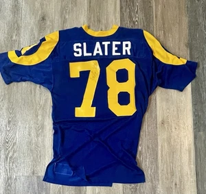 Jackie Slater Los Angeles Rams Late Career Signed Game Worn Jersey Hall of Fame - Picture 1 of 14