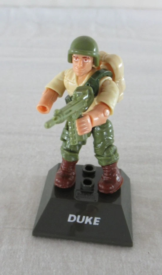 G.I. Joe Duke Action Figure + Display Stand Mega Bloks Mattel 2024 MISSING HAND - Image 1 of 4