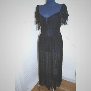 Retro Forever 21 Schwarz Spitzenkleid Damen Großes Bustier Korsett Style Gothic - Bild 1 von 10