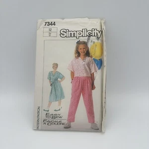 Pantaloni gonna top bambina modello cucito semplicità vintage anni 80 7344 taglia 12 facili - Foto 1 di 4