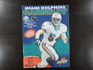11/16/03 Dolphins Dolphins Vs Baltimore Ravens Program ZACH THOMAS cover - Picture 1 of 6