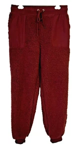NOBO NO BOUNDARIES DARK RED FAUX SHERPA JOGGER PANTS SZ. Jr. 2XL - Picture 1 of 9