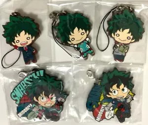My Hero Academia Nitotan Kuji Correa de Goma Dije x5 Izuku Midoriya Bokuno Anime - Imagen 1 de 1