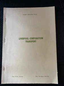 Liverpool Corporation Transport Fleet History bus PSV book - Picture 1 of 6