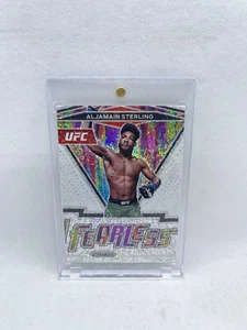 Aljamain Sterling 2022 Panini Prizm UFC #12 White Sparkle Fearless SSP W/ Mag - Picture 1 of 2