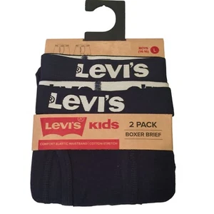 LEVI'S KIDS Boys Size Large 14-16 Boxer Briefs Navy 2 Pack - Picture 1 of 2