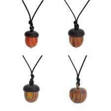 Creative Screwable Acorn Pendant Wooden Box Necklaces Pine Cone Acorns Choker
