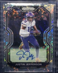 2020 Panini Prizm Disco No Huddle 398 Justin Jefferson Rookie RC BGS 10 Auto Sp
