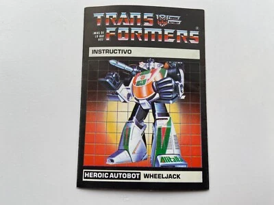 Transformers G1 1985 Wheeljack IGA manual de instrucciones MÉXICO Foto 1 de 2