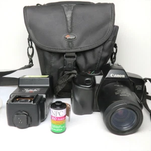 Canon EOS 850 Film Camera Vintage Flash Zoom EF 35-80MM Japan SLR Case Photo - Picture 1 of 12