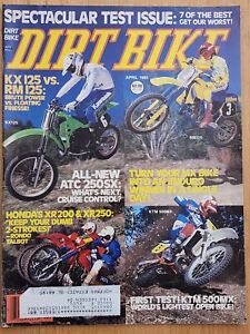 Dirt Bike avril 1985 magazine motocross KTM 500MX XR 200 250 KX vs RM 125 ATC SX