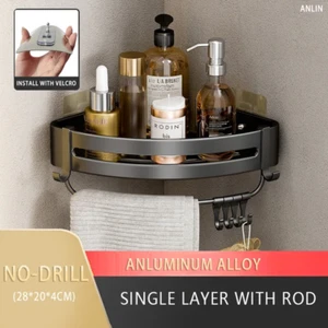 Shelf No Drilling Aluminum above the Toilet Wall Mounted Bathroom Organizer Sham - Picture 1 of 28
