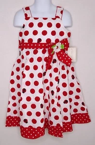 Sophie Rose Dress 6X Girls Ladybug Red Polka Dot Sun NWT - Picture 1 of 6
