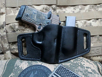 NEW PACIFICA LEATHER Survival Series Fits Sig Sauer P938, 9mm, Leather Holster with Mag Holder