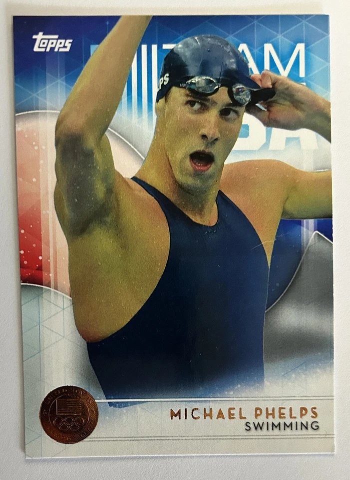 Tarjeta de Michael Phelps 2016 Topps Olympics #1 EE. UU. Natación Bronce Variación  Foto 1 de 3