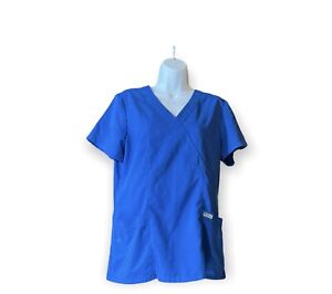 Greys Anatomy Scrubs By Barco Top Size Medium M Bold Blue Two Front Pockets