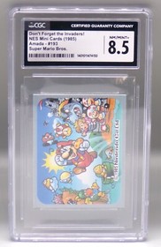 1985 Japanese CGC 8.5 Amada SUPER MARIO BROS Cover art TRADING CARD Famicom NES
