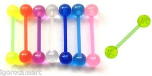 2x Plastic Tongue Ball Nipple Belly Ear Bar Ring Pregnancy Retainer PTFE Temp