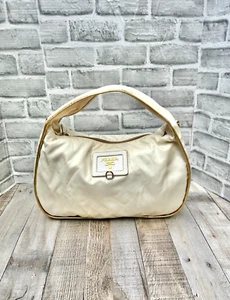 PRADA ORO Tessuto NYLON Gold Saffiano Leather Y2K Shoulder Hobo Authentic # 31 - Picture 1 of 15