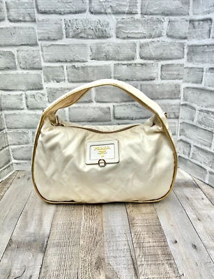 普拉达 ORO Tessuto NYLON 金色 Saffiano 皮革 Y2K 肩部流浪汉 正品 # 31 — 第 1/4 张图片