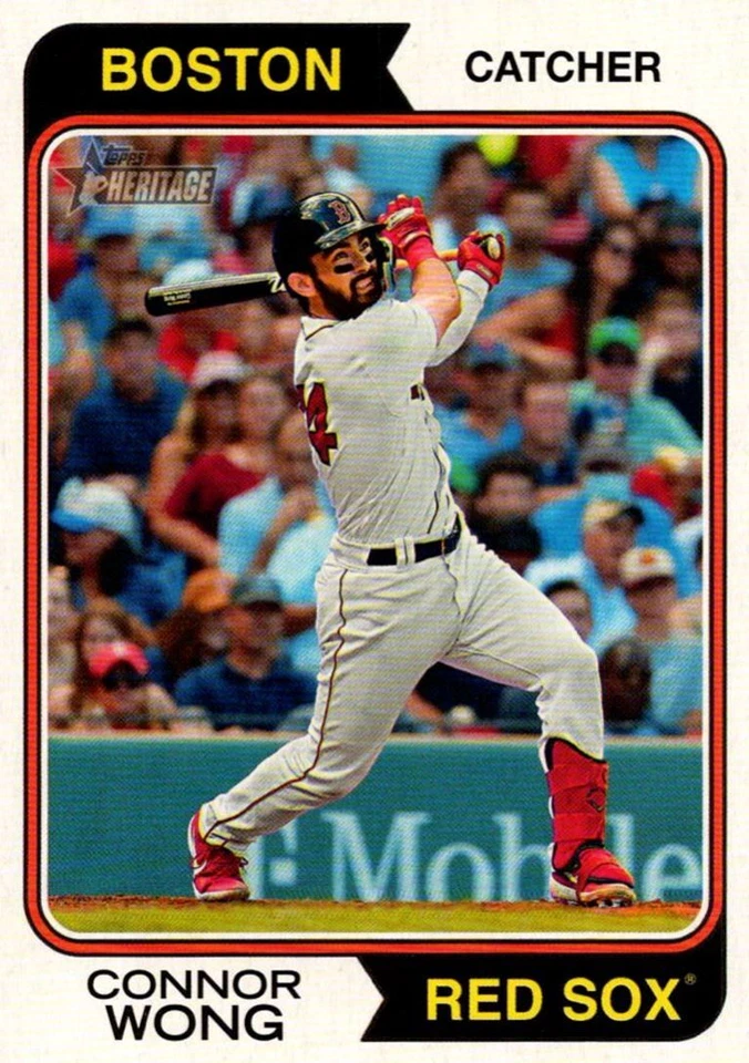 2023 Topps Heritage Red Border Connor Wong Boston Red Sox #366 - Image 1 of 2