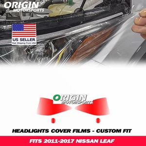 PreCut Headlights Protection Clear Covers Bra Film Kit PPF Fits 2011-2017 LEAF - Picture 1 of 6