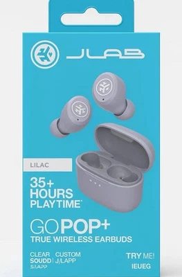 JLab Go Air Pop True Wireless Earbuds | Bluetooth In-Ear Earphones Lilac - Image 1 of 2