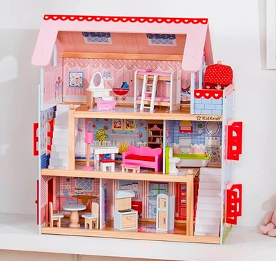 Kidkraft Chelsea Cottage Dollhouse with Furniture Brand New Open Box Complete - Image 1 of 4