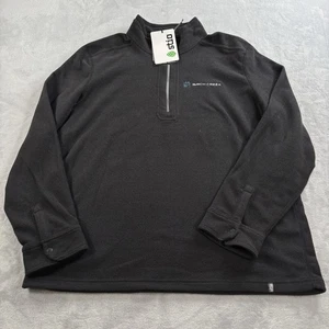 NEW Stio Fleece Pullover Mens XL Black Turpin 1/2 Zip Layer Gorpcore Outdoors - Picture 1 of 12