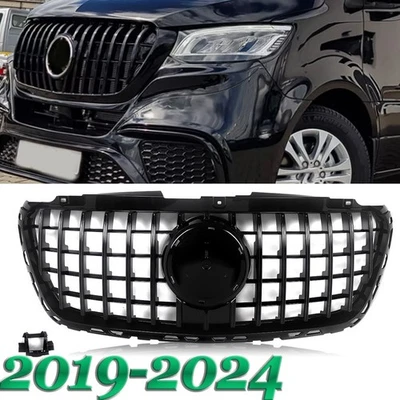 For Mercedes-Benz Sprinter W907 W910 2018-23 Black GT Front Bumper Grille Grill Foto 1 de 4