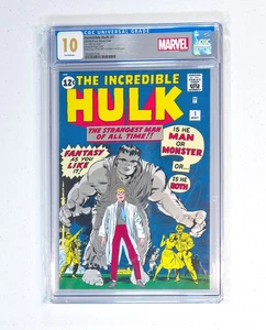 MARVEL INCREDIBLE HULK #1 - 1 OZ. .999 PURE SILVER FOIL CGC 10. with Tin. - Picture 1 of 5