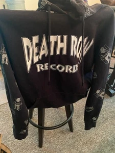 Death Row Records SNOOP DOG Hip-Hop Pullover Sweatshirt Embroidered XL Black - Picture 1 of 4