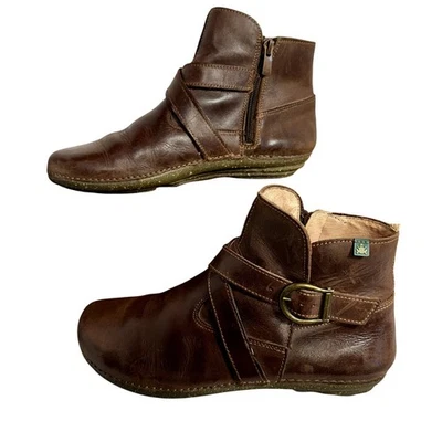 El Naturalista кожи ботильоны женщин размер 8 / 38 коричневый ремесленник комфорт Испания  - Изображение 1 из 4