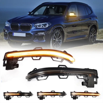 2x Dynamic LED Side Mirror Turn Signal Light For BMW X3 G01 X4 G02 X5 G05 X6 G06 - Image 1 of 4