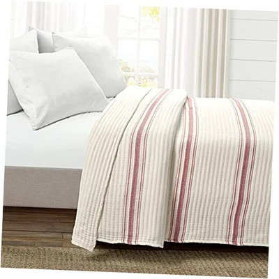  Comforter Farmhouse Stripe, Full/Queen, Red  - Image 1 of 4