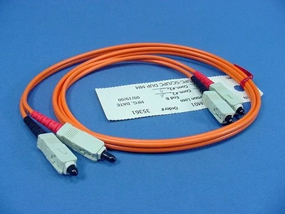 1M Fiber Optic Uplink Multi-Mode Duplex Patch Cord Cable MM SC-SC 50 5C200-M01 - Image 1 of 4