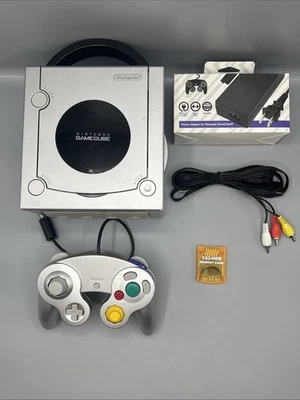 Platinum Silver Nintendo GameCube Video Game Console W/ Controller & Memory Card - Image 1 of 4