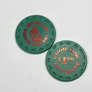Tavern Supply Co Inc 2 dollari commerciali fiches da casinò vintage - Foto 1 di 5