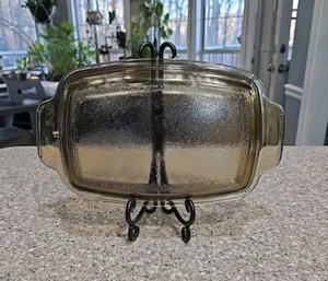VTG West Bend Slow Cooker Replacement Glass Dome Lid Brown Amber 4 - 6 Quart - Picture 1 of 6