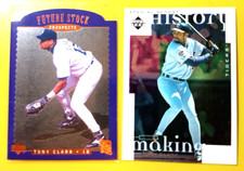 1996 UPPER DECK FUTURE STOCK PROSPECTS TONY CLARK + 1997 Upper Deck Making Histo