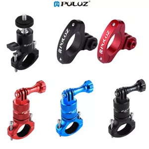 PULUZ Aluminum Bike Motorbike Handlebar Adapter Mount Bracket for GoPro Hero - Picture 1 of 16