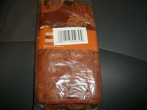 Set 4 Kohls Celebrate Fall Together Orange Leaf Thanksgiving Napkins 19" x 19" - Picture 1 of 4