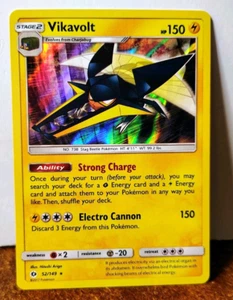 POKEMON VIKAVOLT 52/149 HOLO RARE SUN AND MOON BASE NEAR MINT - Picture 1 of 3