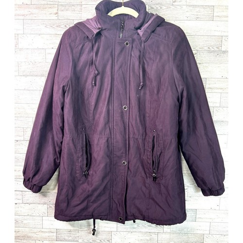 VETEMENTS Fleet Street cappotto parka con cappuccio donna vintage anni 80 viola giacca invernale taglia M