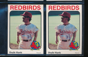 Lot (2) 1981 #7 Doyle Harris Louisville Redbirds Player Lot (DX55) SWSW6