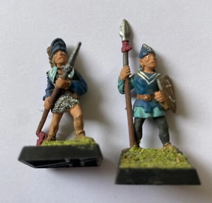 FAB VINTAGE G W 1984 PAINTED METAL WARHAMMER GAME SOLDIER FIGURE x 2 - Picture 1 of 9