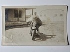 1937 HARLEY DAVIDSON Motorcycle 19 year old Jess Derrick vintage Snapshot Photo