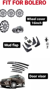 Fit For Bolero Combo Kit With Wheel cover 16 inch ,Door Visor, Mudflap - Picture 1 of 4